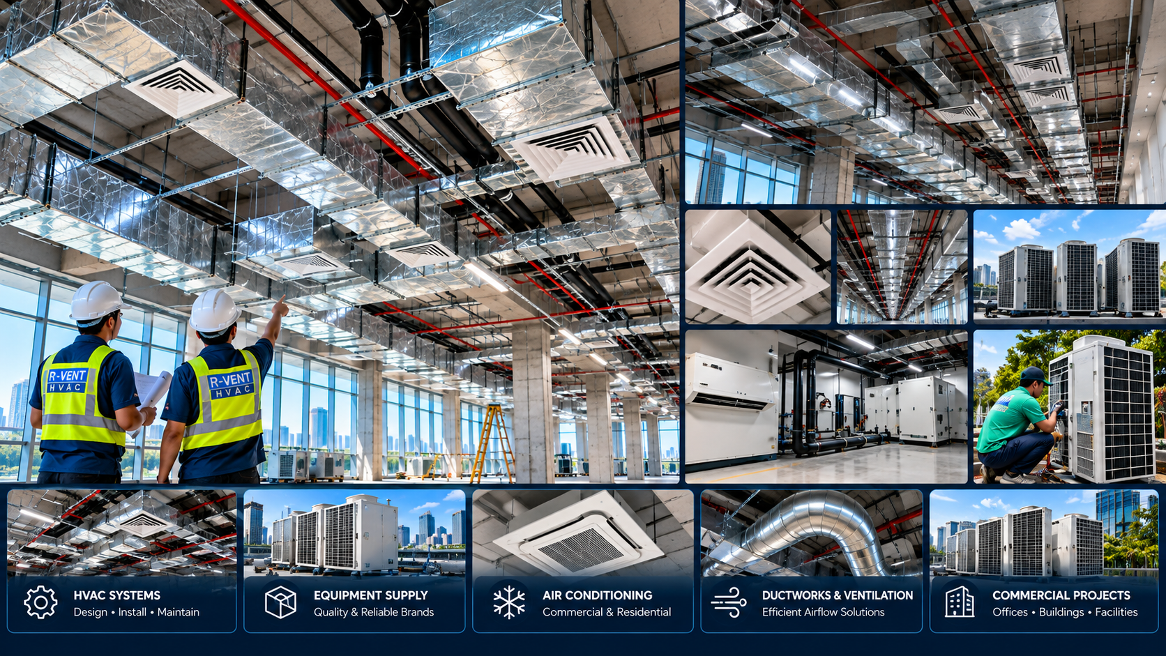 R-Vent HVAC systems, equipment, air conditioning, ductwork and commercial projects